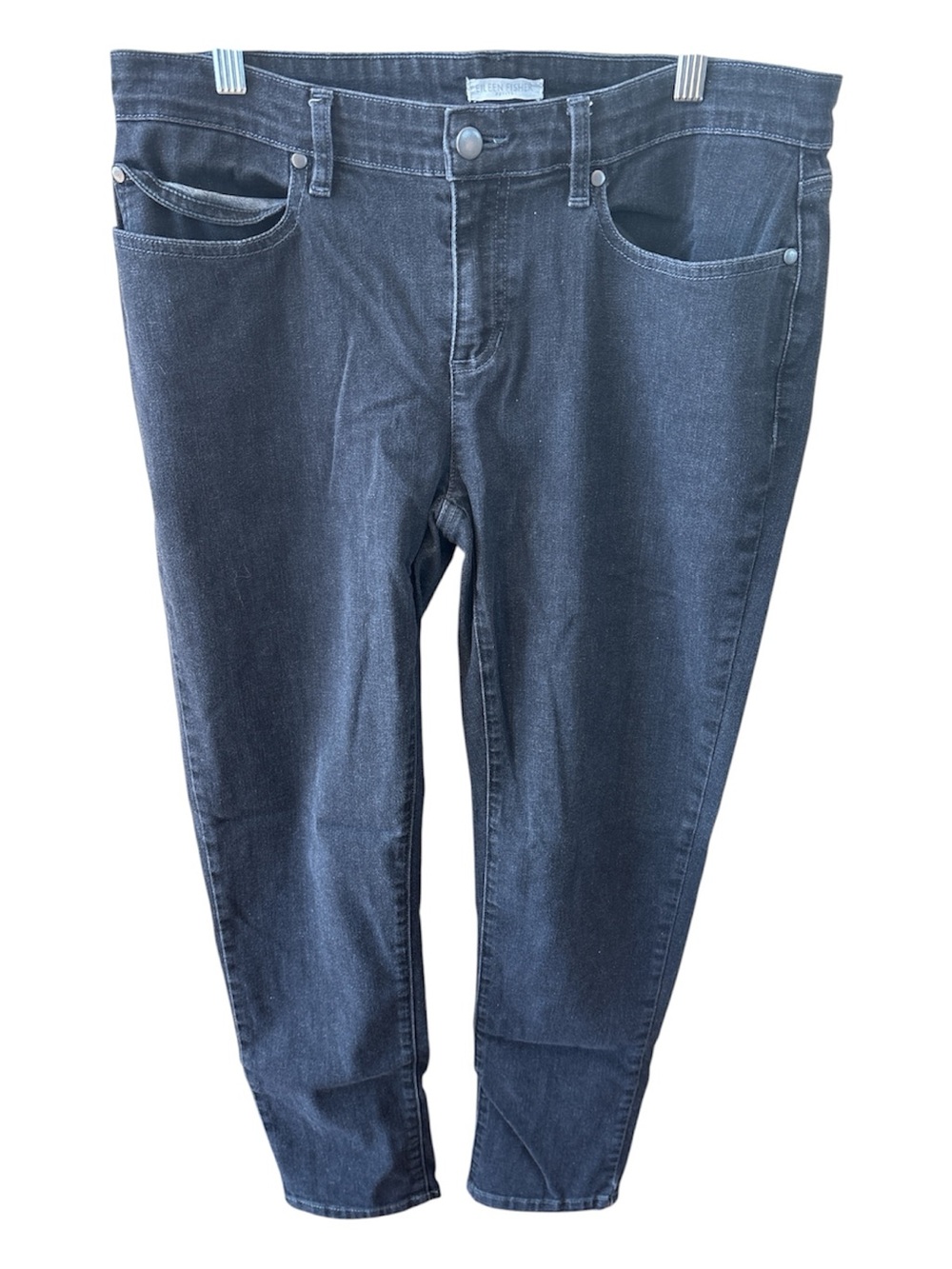 Eileen Fisher Black Straight-Leg Jeans